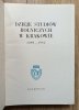 Dzieje Studiów Rolniczych w Krakowie 1890-1962